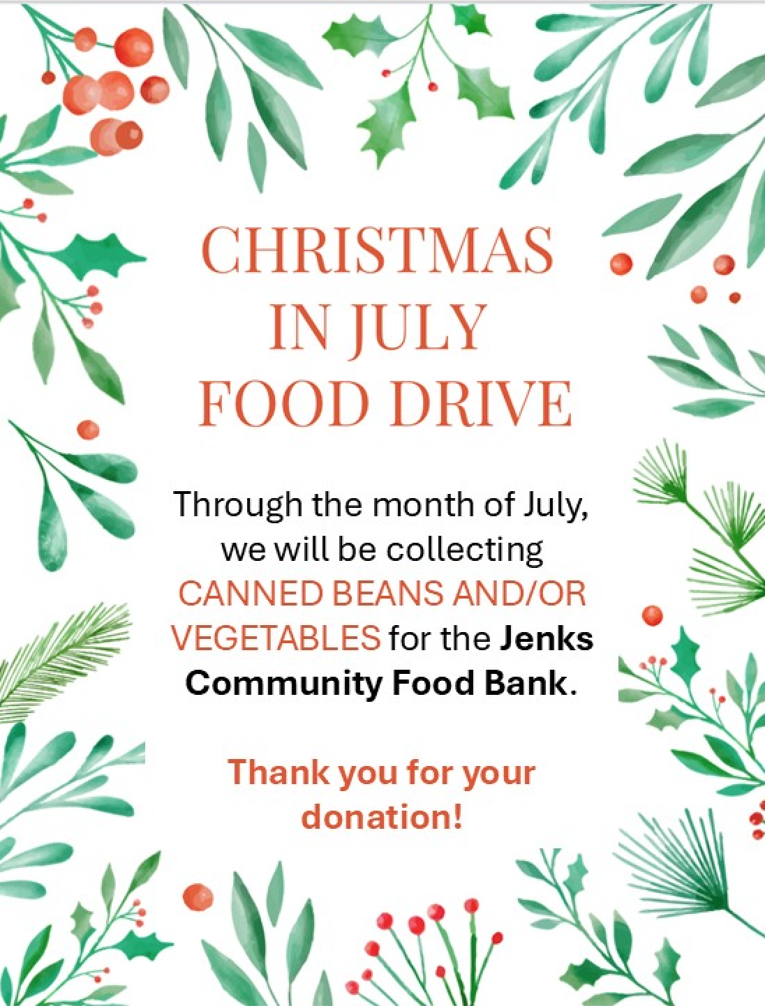 Canned Food Drive Canned Food Drive